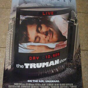 The Truman Show - Movie Poster with Jim Carrey as Truman Burbank